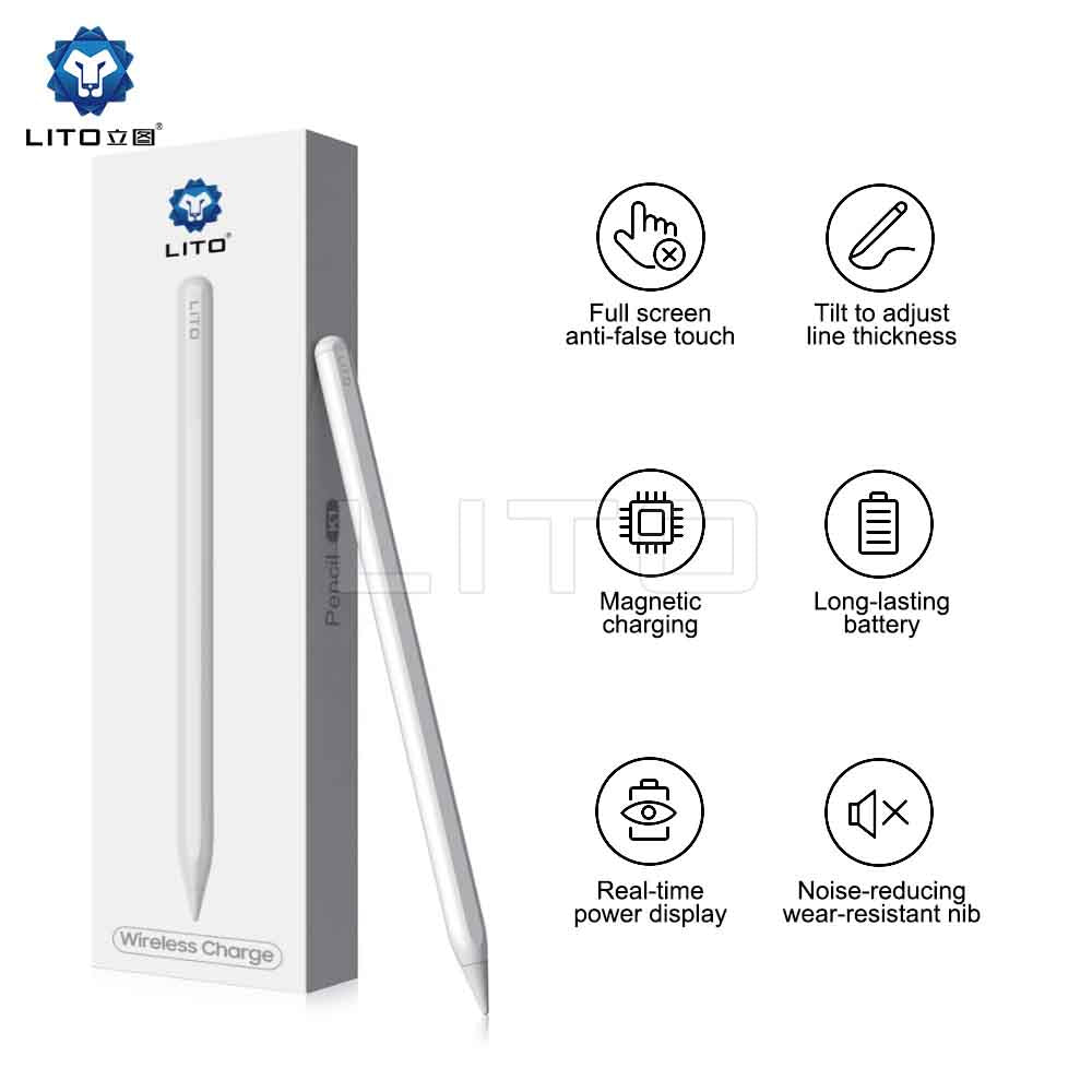 LITO K1 Metallic Stylus Pen | Palm Rejection | Wireless Charging | iPad Compatible