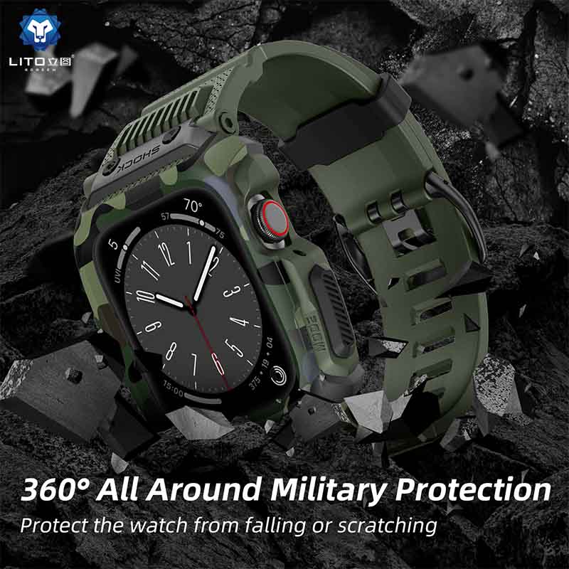 LITO LS-001 Interstellar Camouflage Band | Integrated Apple Watch Strap