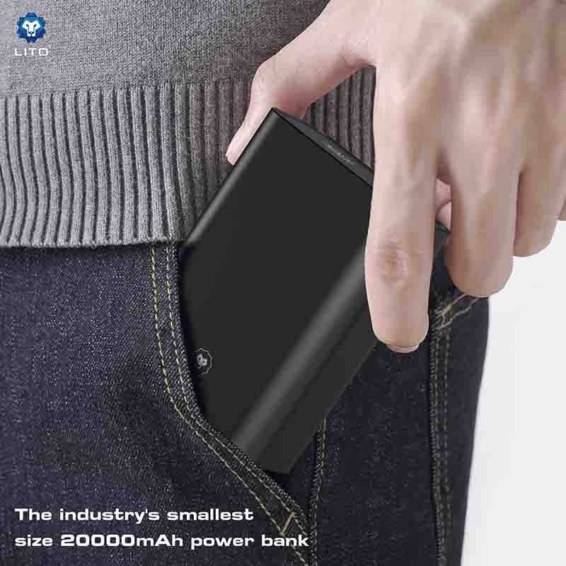 LITO LP02 GAN 36W Fast Charging 20000mAh High Capacity Power Bank