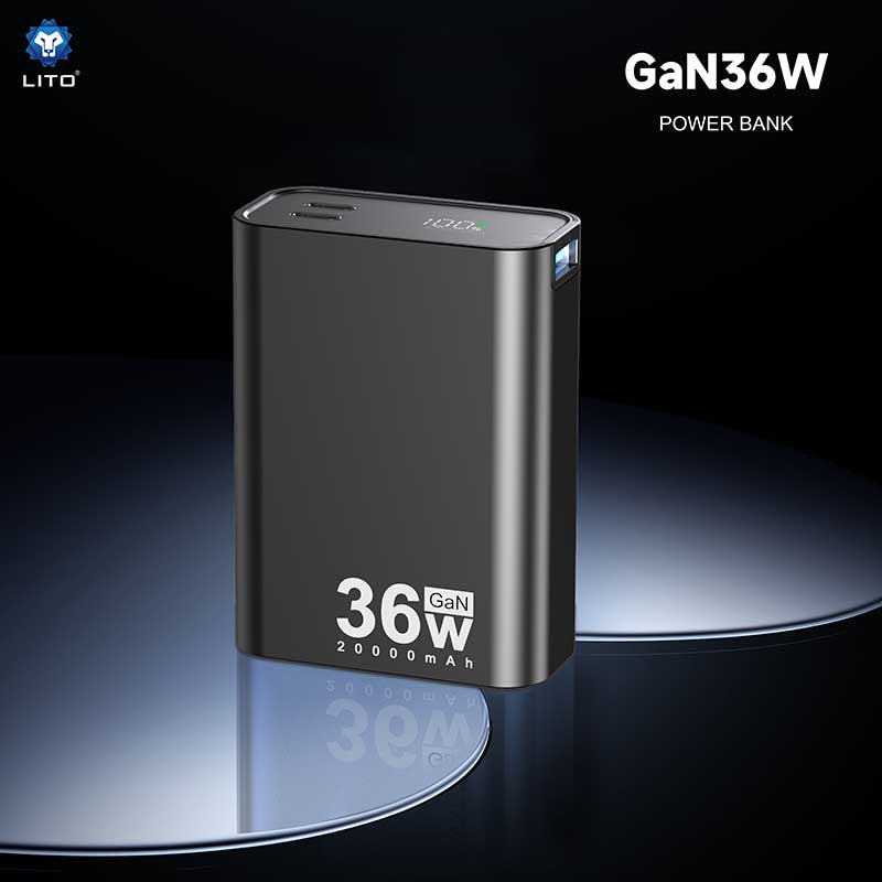 LITO LP02 GAN 36W Fast Charging 20000mAh High Capacity Power Bank