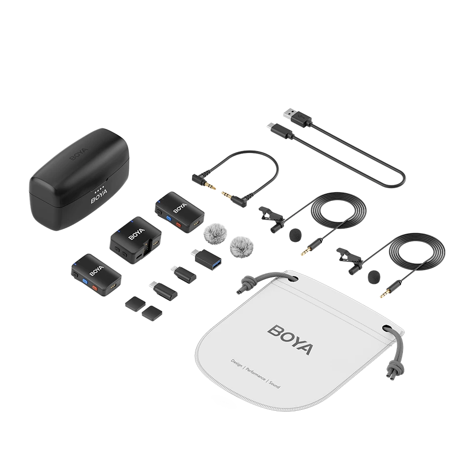 BOYA 3-in-1 Wireless Microphone | Onboard Recording | 300m Range | Noise Cancellation