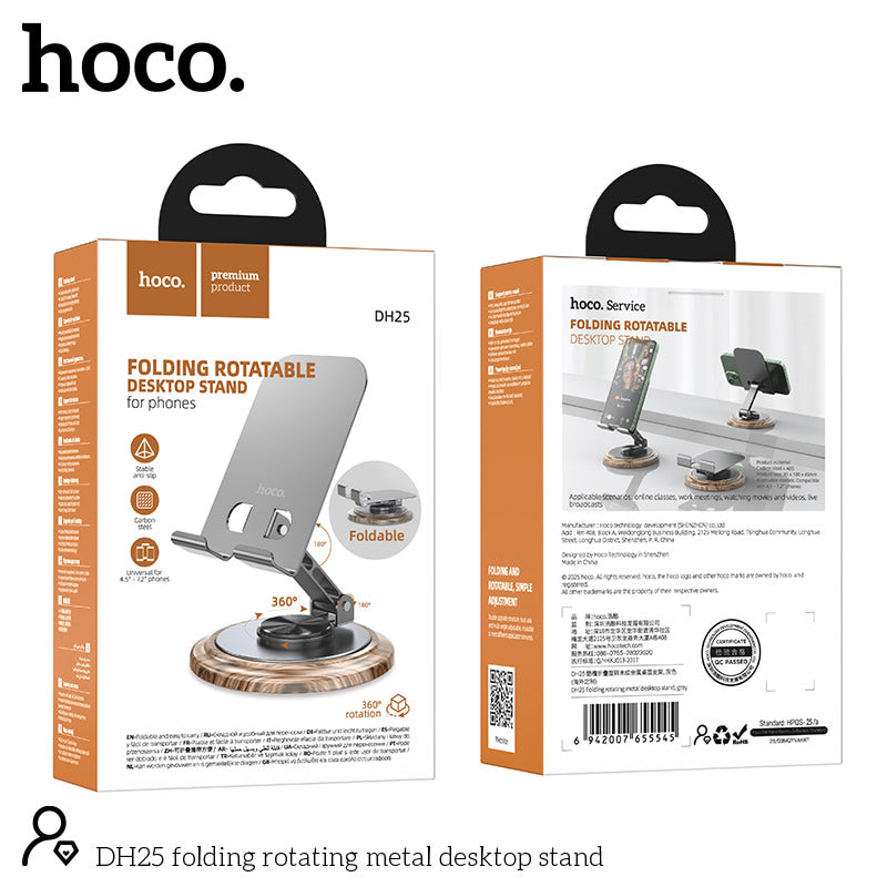 Hoco DH25 Folding Desktop Stand – Adjustable Holder for Phones & Tablets