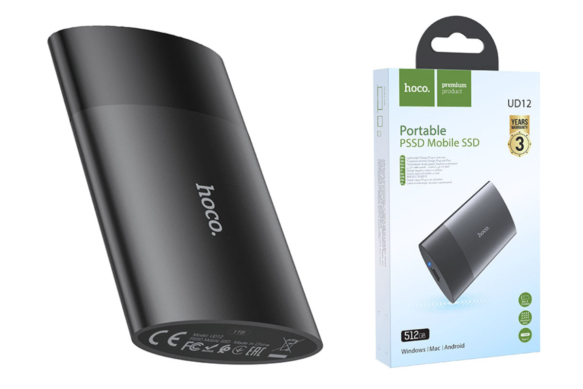 Hoco UD12 Portable PSSD Mobile SSD – USB 3.1 | Compatible with Windows, Mac & Android