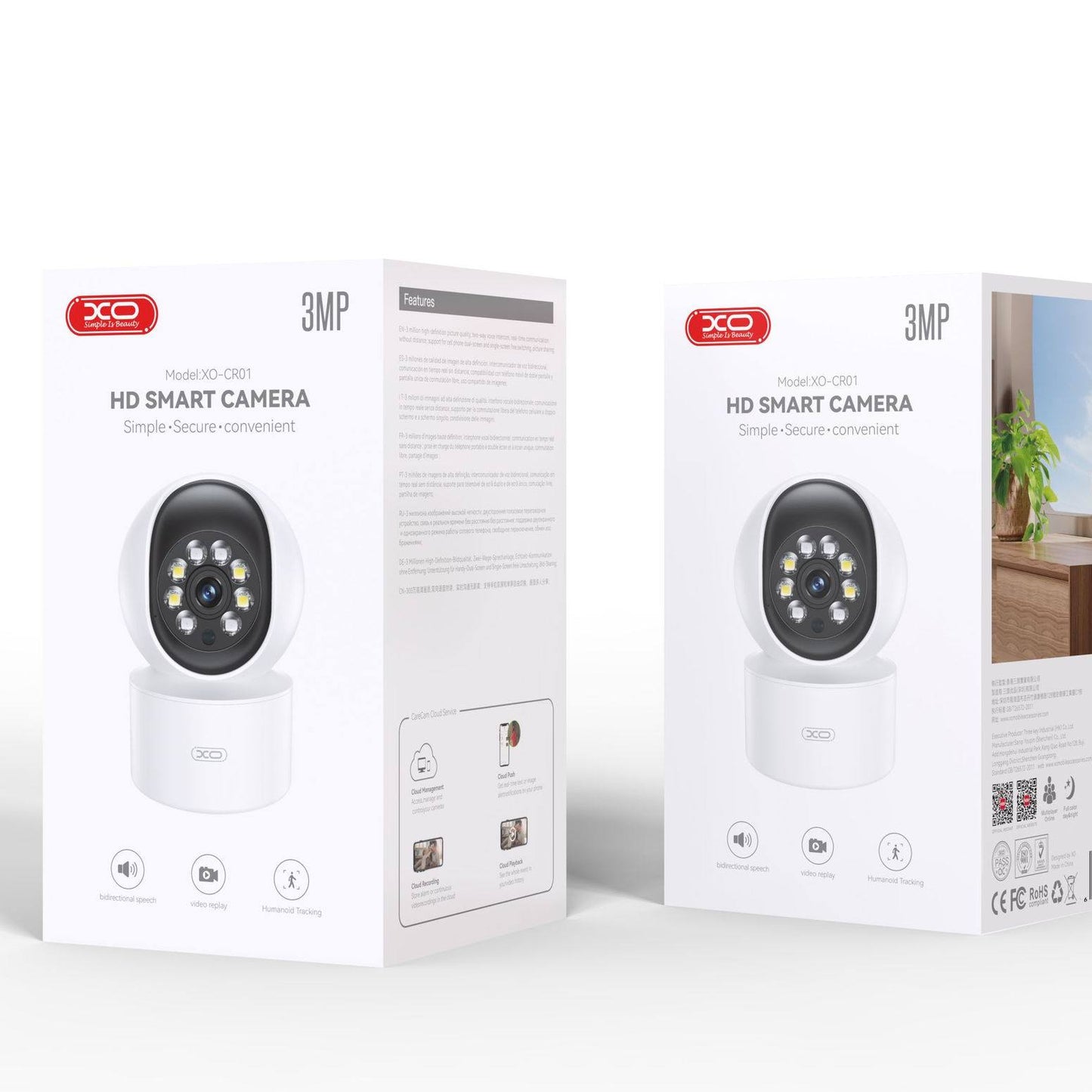 XO CR01 Smart Security Camera | 3MP HD Camera | Two-Way Audio
