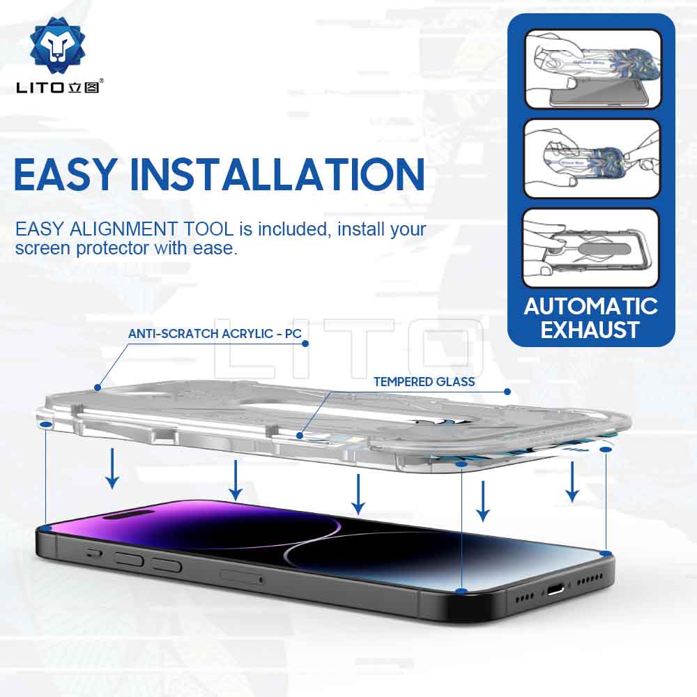 Lito Magic Box D+ Tools HD Full Glass Screen Protector for iPhone