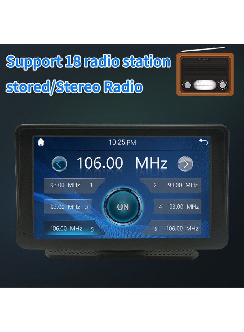 7-inch Car Navigation System | Wireless CarPlay & Android Auto | Bluetooth MP5 Player