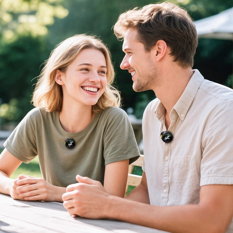 HOCO L22 Dual Wireless Lavalier Microphone – Noise Reduction, Plug & Play