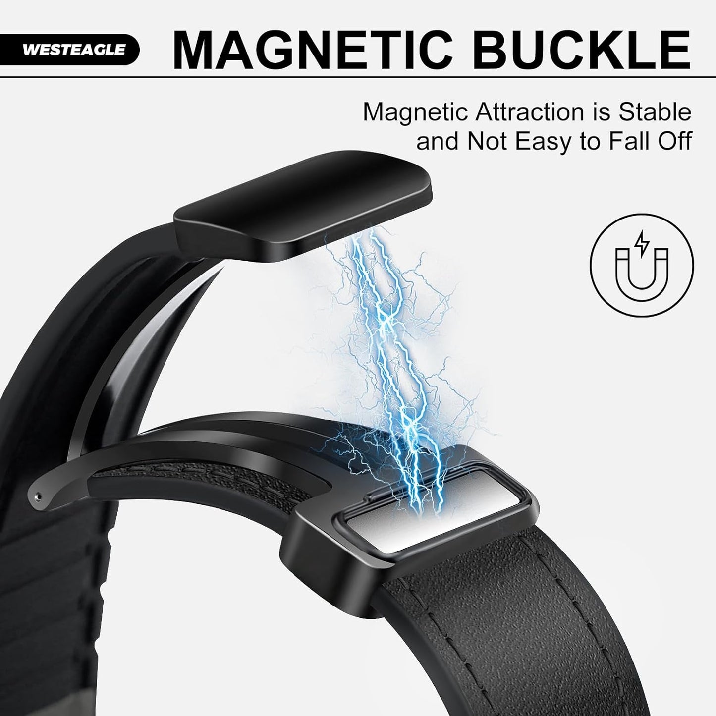 Premium Leather Magnetic Band for Apple Watch