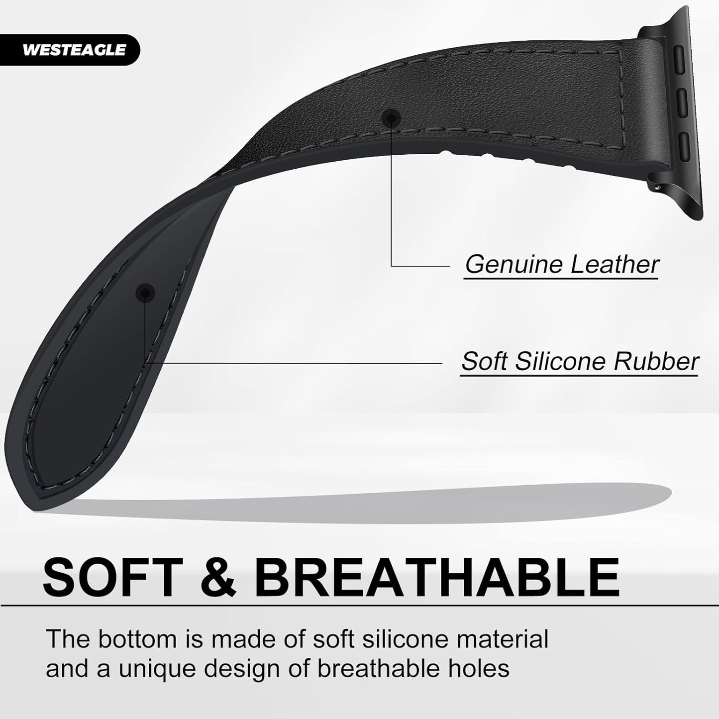 Premium Leather Magnetic Band for Apple Watch