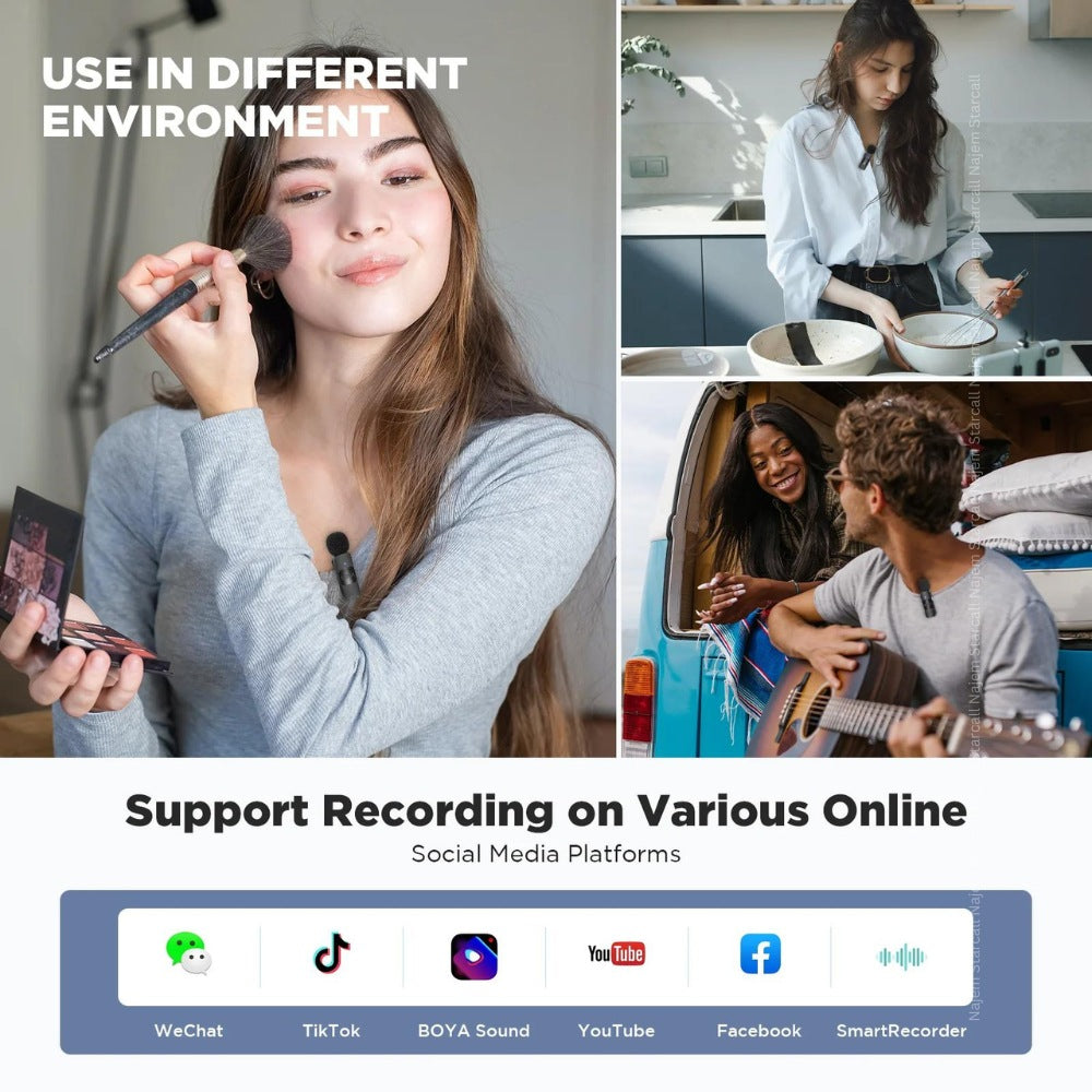 BOYA BY-V1 Wireless Lavalier Mic | Lightning Compatible | iOS Devices