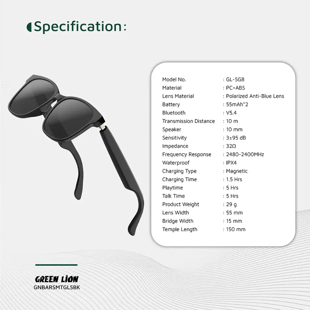 Green Lion Barcelona Sunglasses – Stylish UV400 Polarized Eyewear