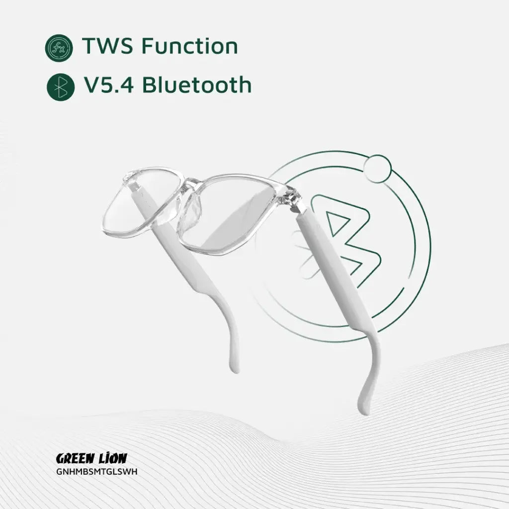 Green Lion Hamburg Smart Glasses | Anti-Blue Light | Bluetooth Audio | Touch Control