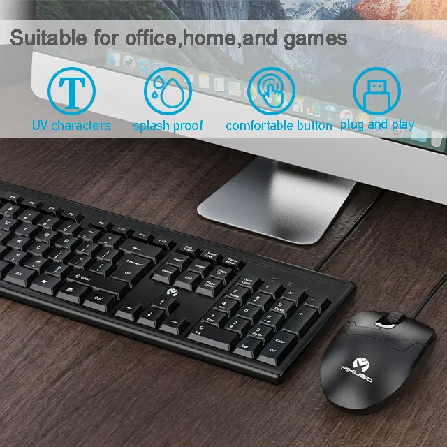 Mikuso KB-C012 Wired Keyboard & Mouse Combo – Ergonomic, Durable & Plug-and-Play
