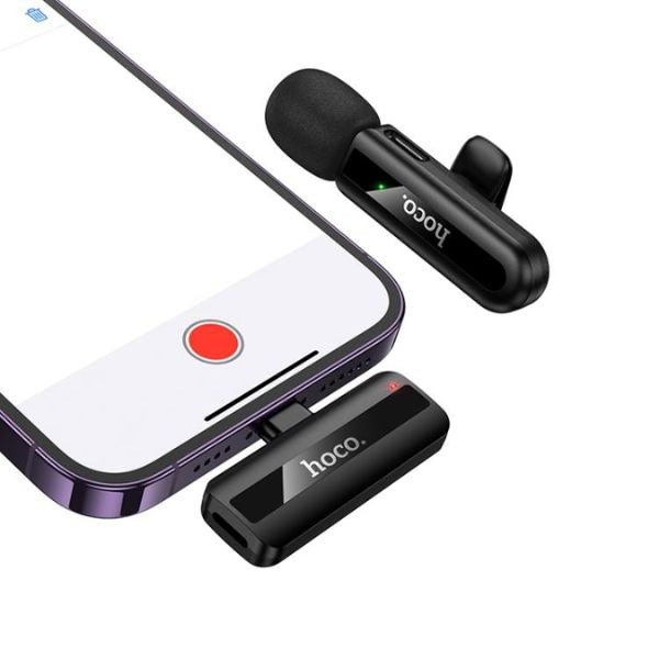 Hoco L20 Clip-On Lavalier Microphone – Crystal Clear Audio for iPhone & Android Type-C