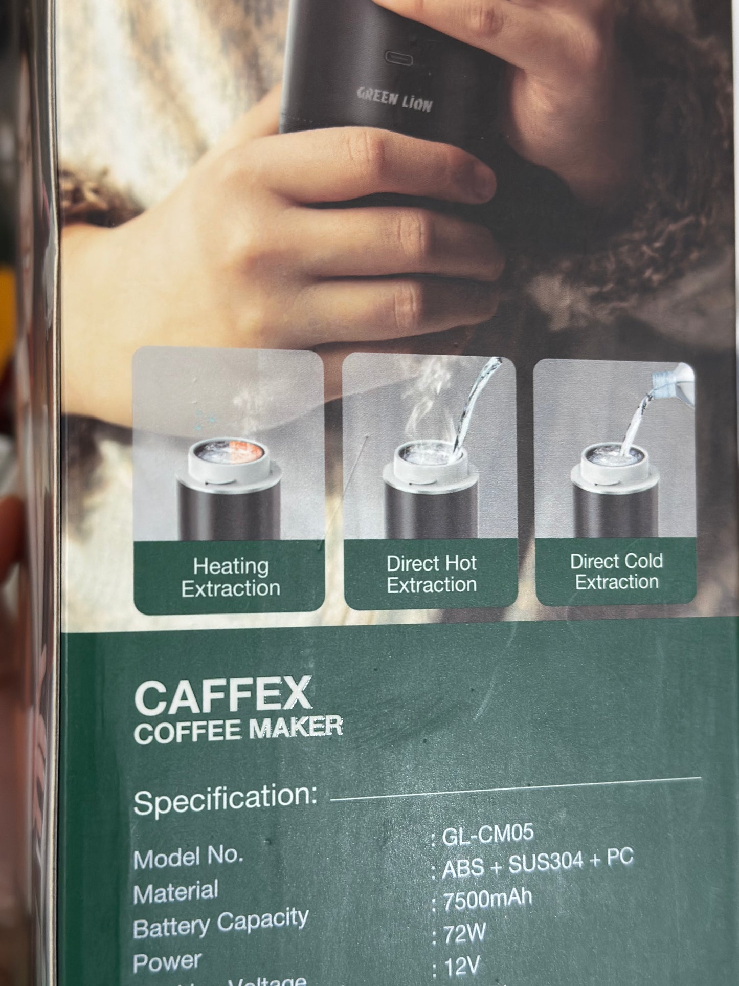 Green Lion Cafex Coffee Maker 72W – Compact Electric Coffee Machine