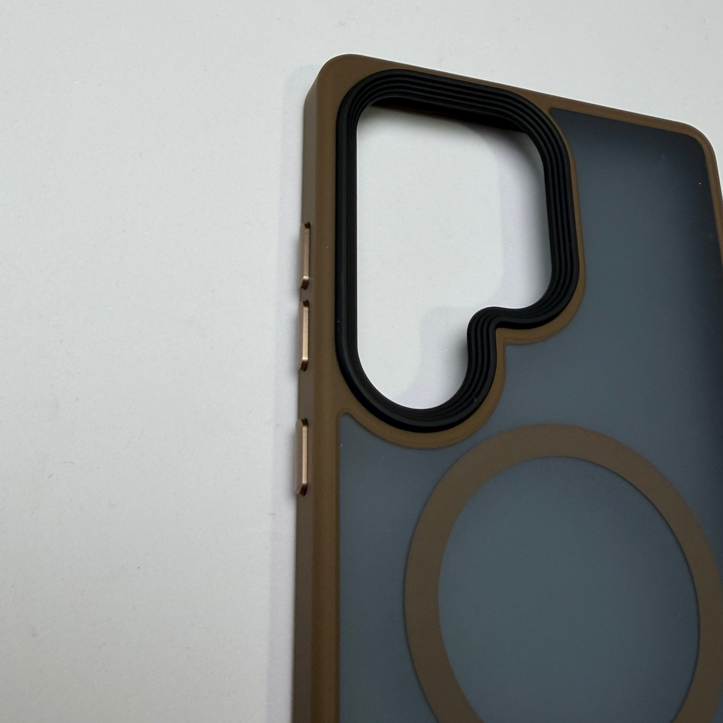 Brown MagSafe Matte Case for Samsung Galaxy S25 Ultra – Magnetic Cover