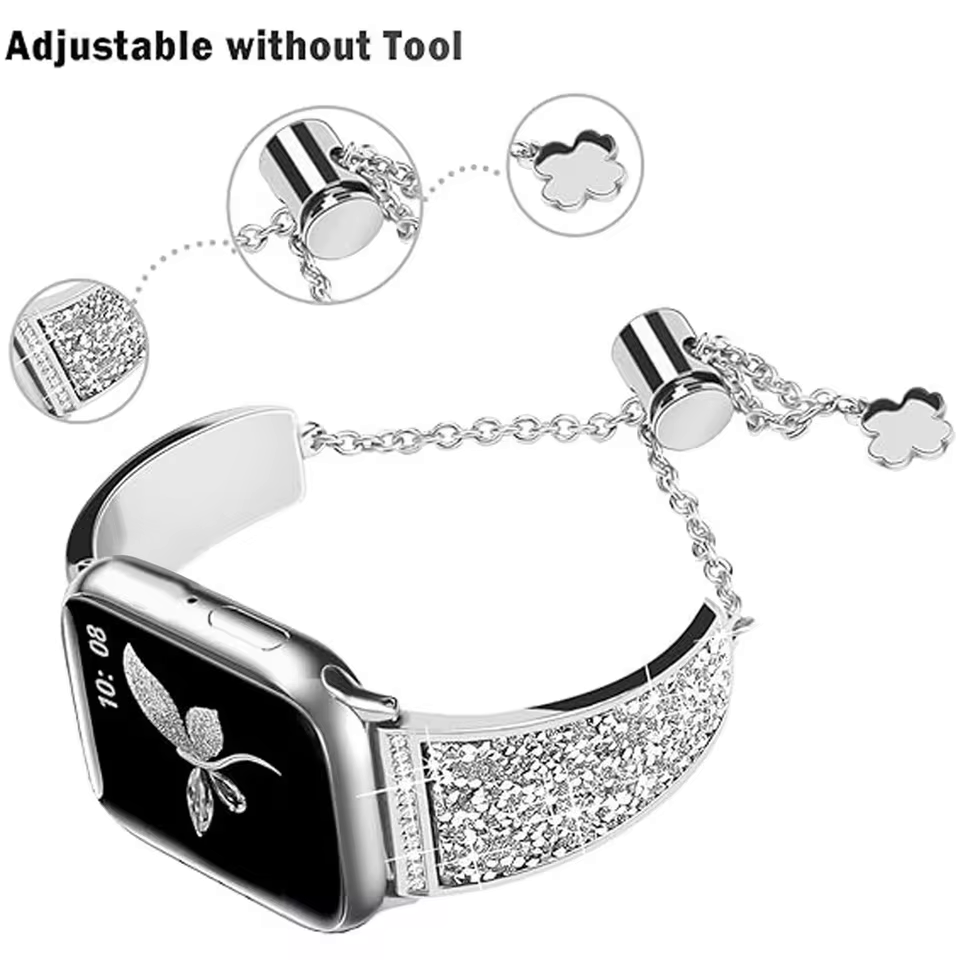 Women’s Diamond Metal Bracelet Strap for Apple Watch