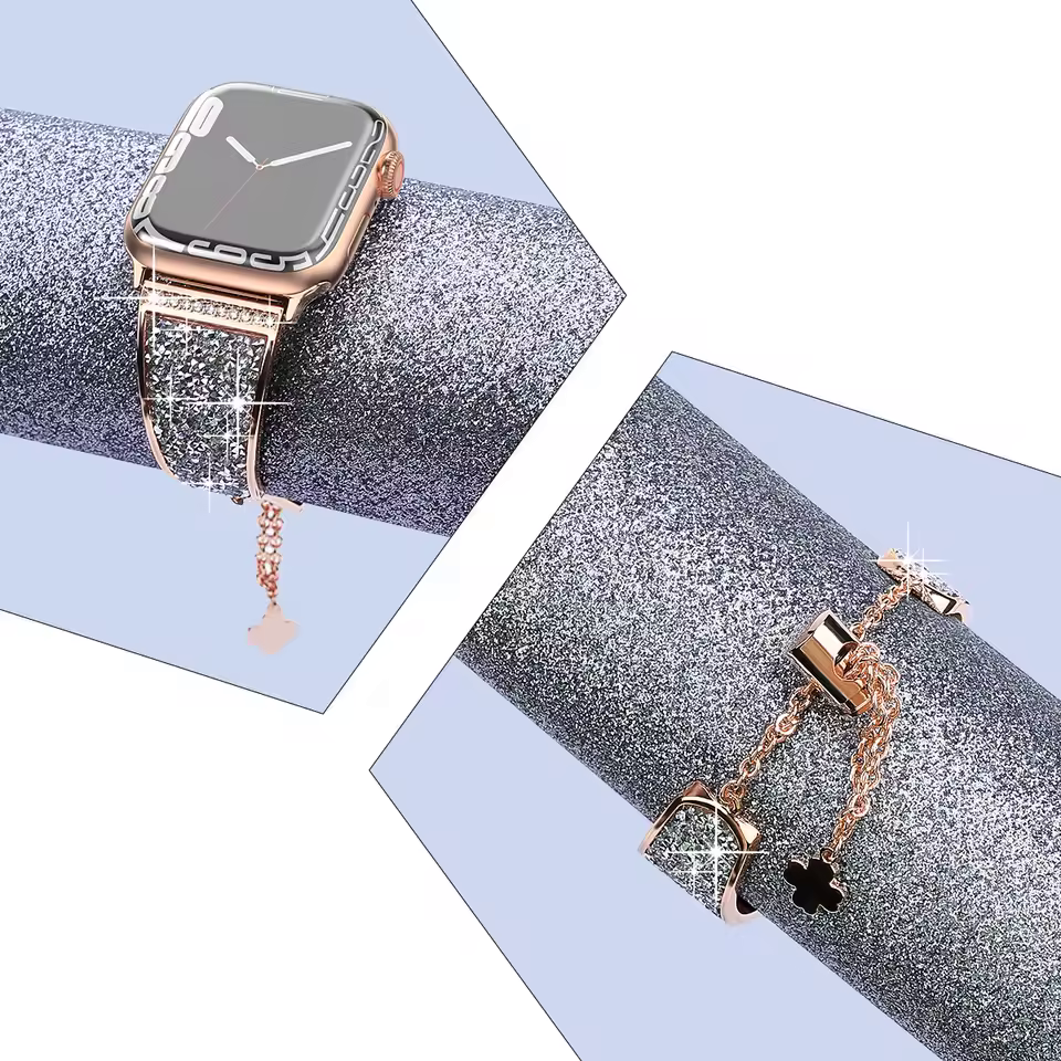 Women’s Diamond Metal Bracelet Strap for Apple Watch