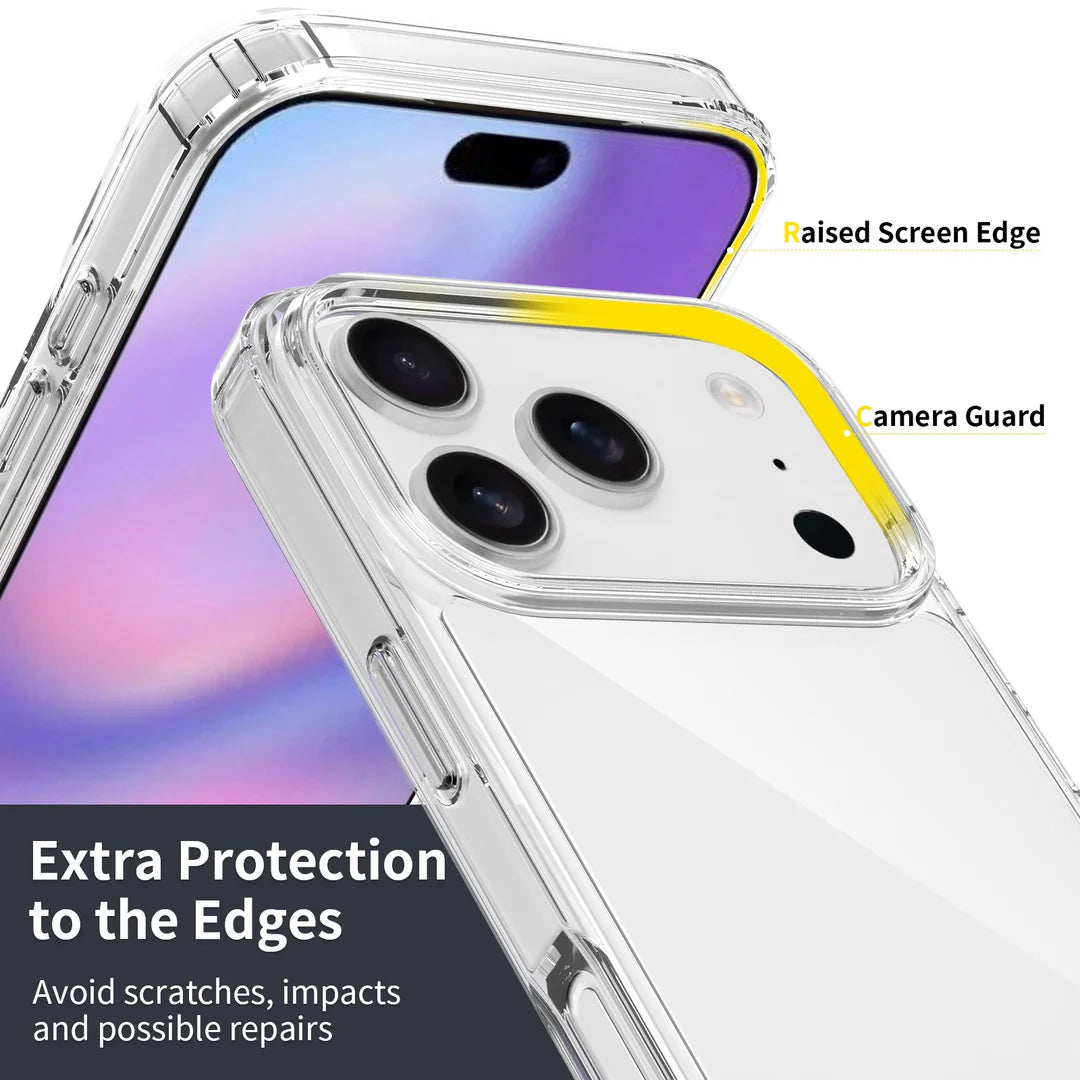 X-Level iPhone 17 Series Anti-Yellowing TPU Clear Case | Soft Edges | Camera Button Protection