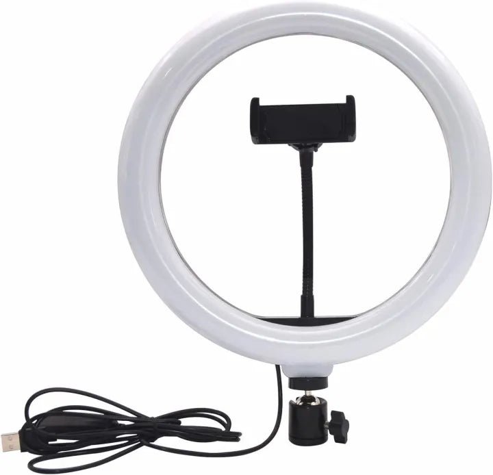 Ring Light 26cm with Tripod – Adjustable, Stepless Dimming, 3 Light Modes