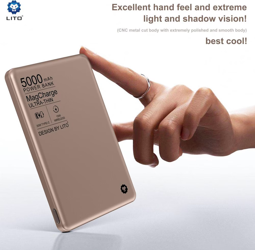 LITO LP01 Ultra Thin MagSafe Power Bank – 5000mAh Fast Charging
