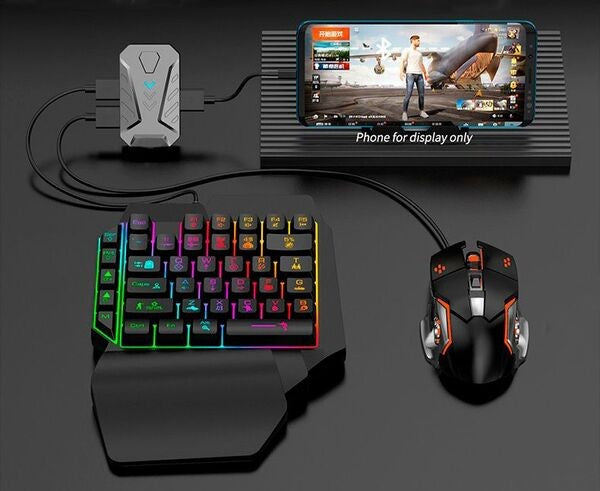 4-in-1 Mobile Gaming Combo Pack | Game Controller + Keyboard + Mouse + Converter