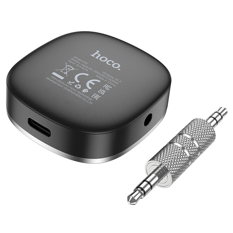 Hoco Car AUX E80 Audio Cable – High-Quality 3.5mm Stereo Connection