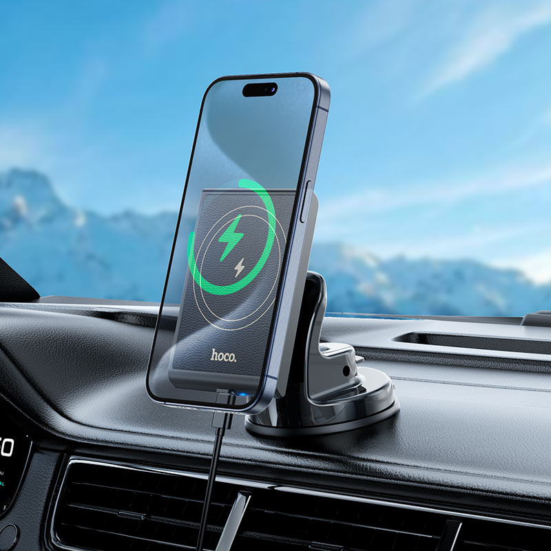 HW20 Precious Magnetic Wireless Charging In-Car Phone Holder (Dashboard)