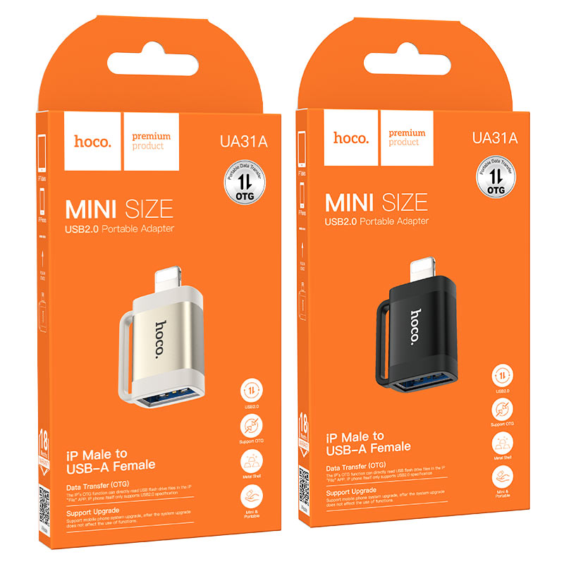 Hoco OTG – Lightning Male to USB-A Female