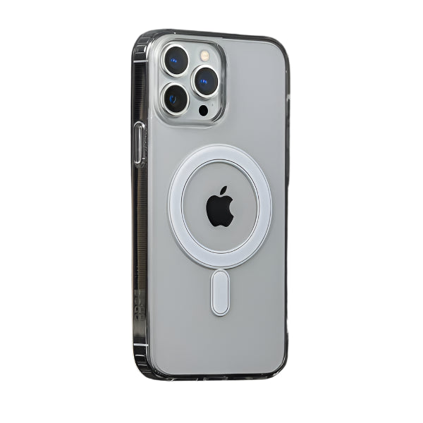 Apple MagSafe Clear Case | Rubber Edge Protection | Strong Magnetic Alignment