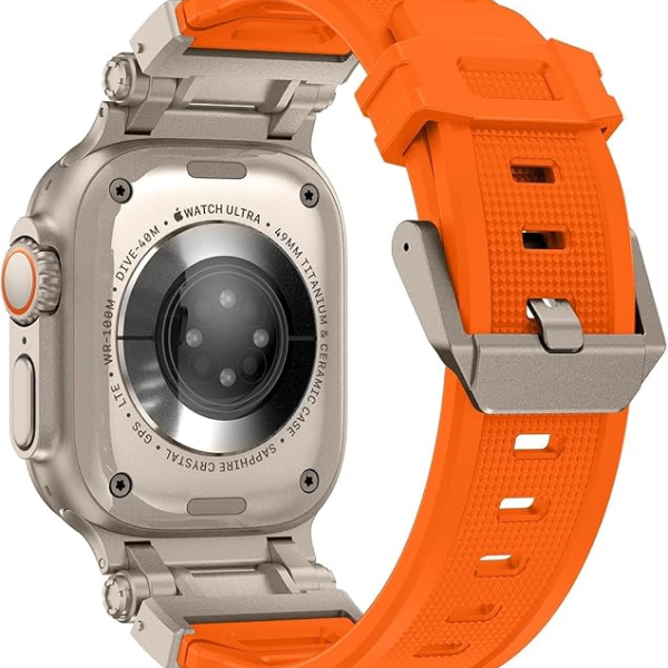 Apple Watch Armor Design Strap| FKM Rubber & Stainless Steel