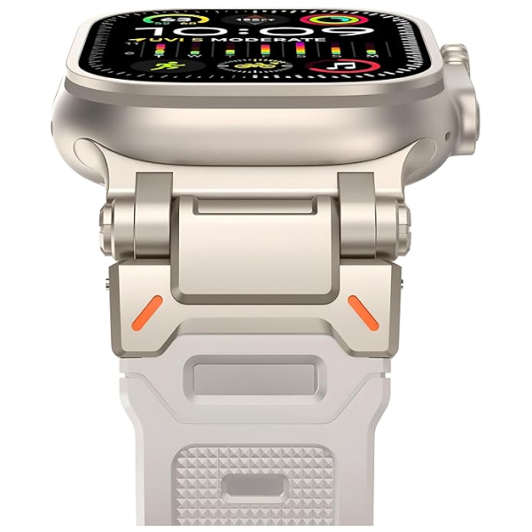 Apple Watch Armor Design Strap| FKM Rubber & Stainless Steel