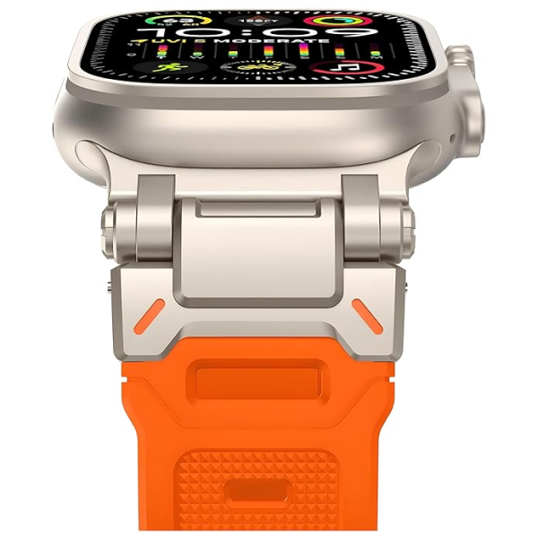 Apple Watch Armor Design Strap| FKM Rubber & Stainless Steel