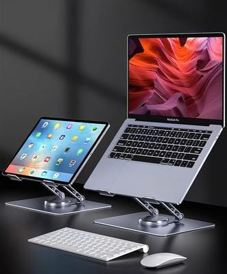 Strong & Modern Adjustable Laptop Stand for Desk with 360° Rotating Base – Universal Fit