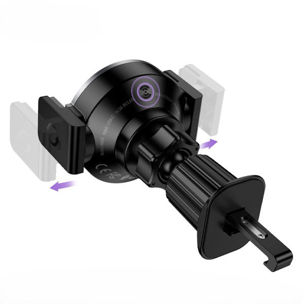 Hoco HW35 15W Wireless Charging Magnetic 2-in-1 Air Vent Phone Holder