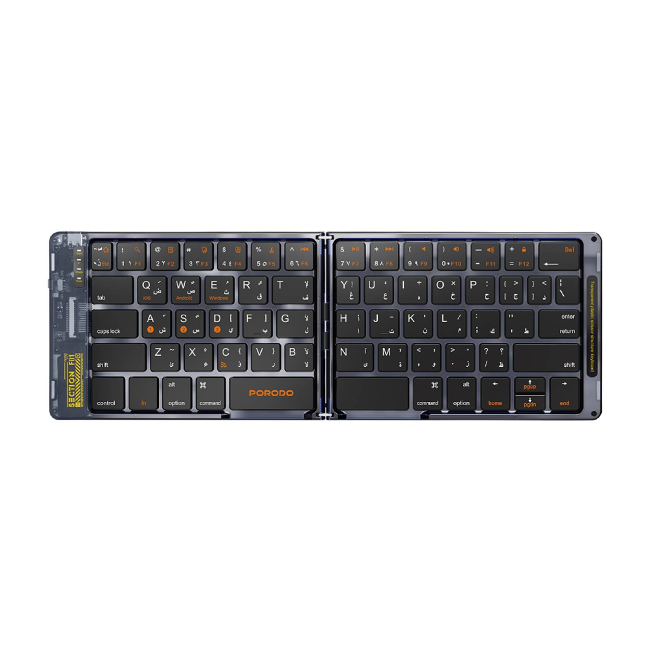 Porodo Crystal Shell Wireless Keyboard