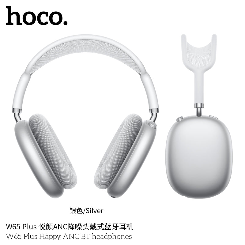 Hoco W65 Plus ANC Over-Ear Headphones – Bluetooth 5.4, 45 h Playtime, Active Noise Canceling