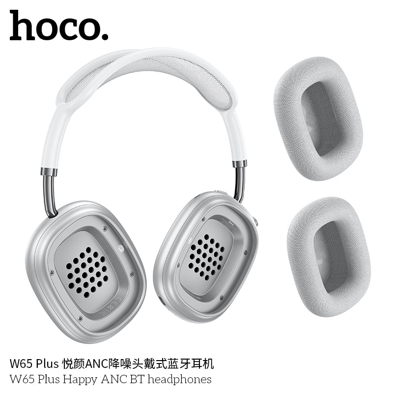 Hoco W65 Plus ANC Over-Ear Headphones – Bluetooth 5.4, 45 h Playtime, Active Noise Canceling