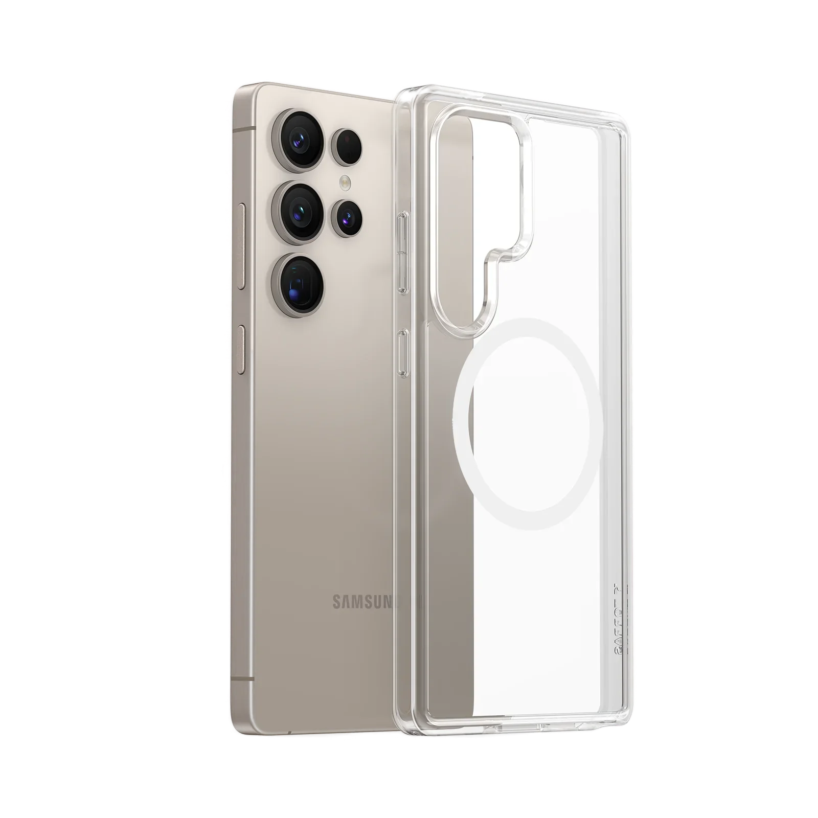 BERLIA Samsung Clear Rubber Magsafe Case