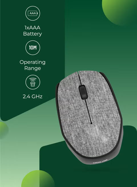 Green Lion G100 Wireless Mouse – Gray | Ergonomic & Portable