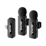 BOYA BY-V2 dual wireless microphone system front view