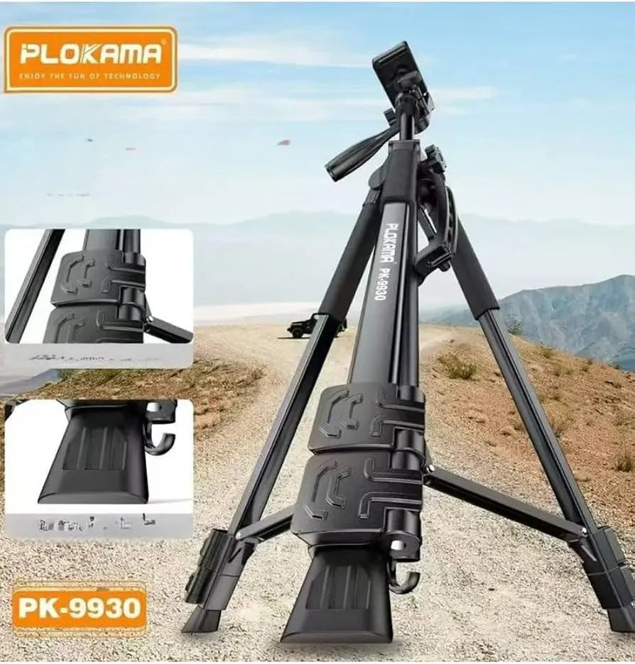 Plokama PK-9930 150cm aluminum tripod for camera and phone