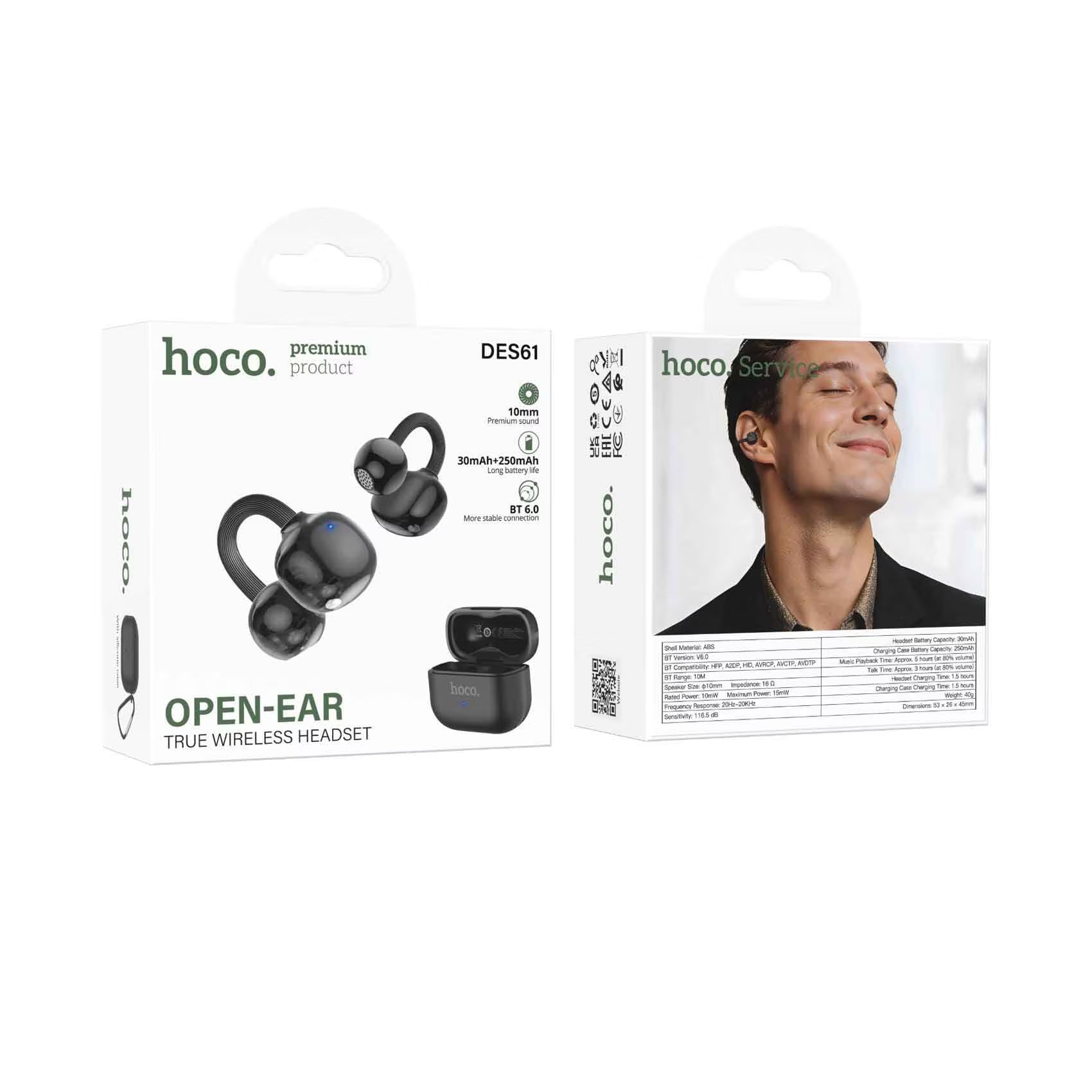 HOCO DES61 open-ear wireless earphones – PhoneHub Lebanon