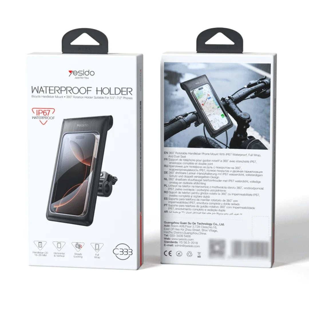 Yesido C333 sealed waterproof case with touch-through window