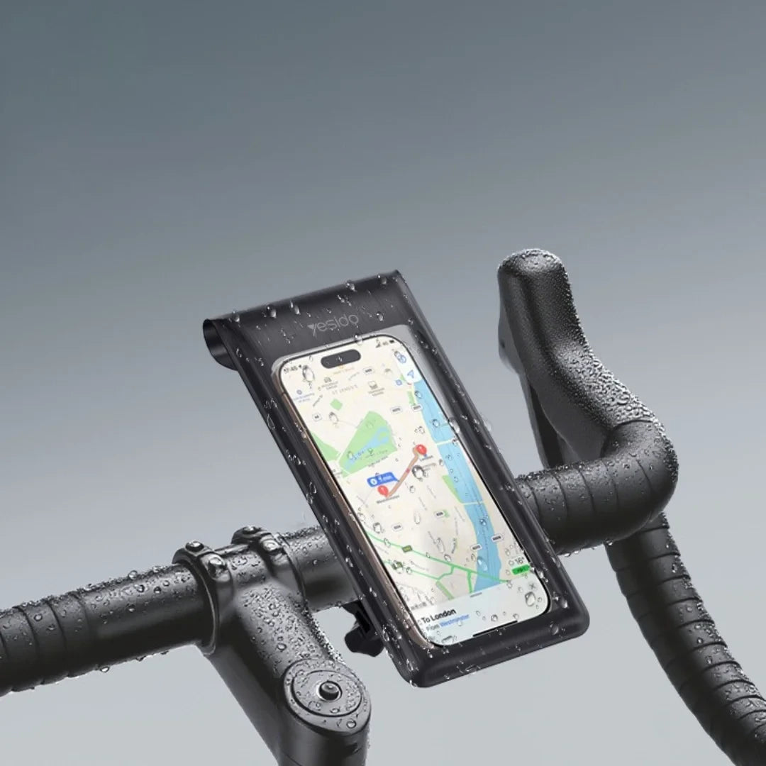 Yesido C333 waterproof bike and motorcycle phone holder in black