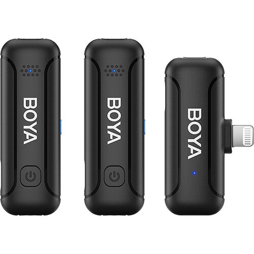 BOYA BY-WM3T-D2 Dual Wireless Microphone System | Lightning iOS | 328ft Range
