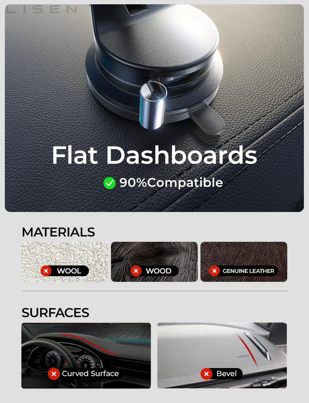 LISEN car mount used for navigation while driving
