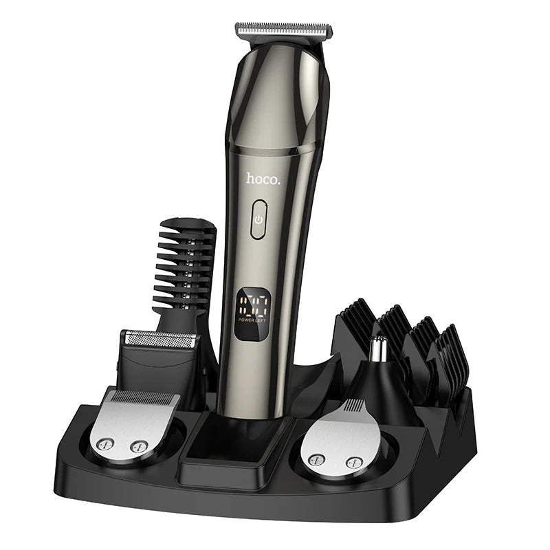 HOCO HP26 Electric Hair Clipper – 6-in-1 Grooming Set | IPX6 Waterproof | 7500 RPM
