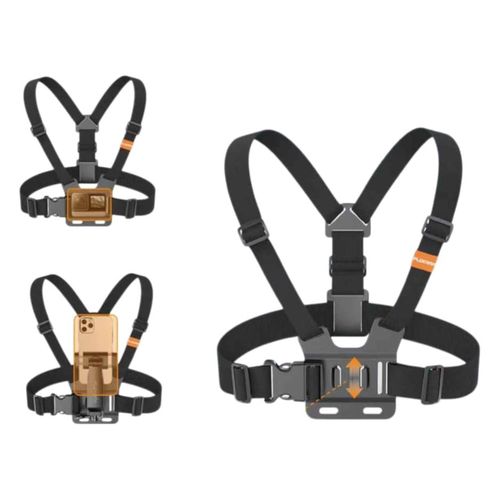 hands free smartphone chest holder for cycling and hiking
