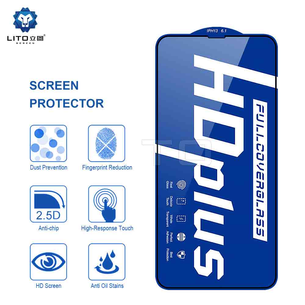 LITO HD Plus clear protector installed on iPhone screen
